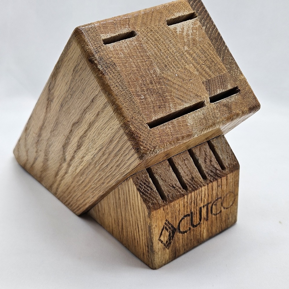Cutco Wooden Knife Block 8 Slot Honey Oak